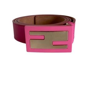 Hot pink leather FENDI BELT